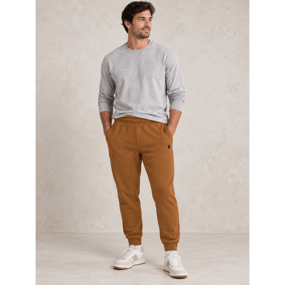 Carhartt Mens Relaxed Fit Fleece Joggers Brown Sweatpants BN5307-M XL